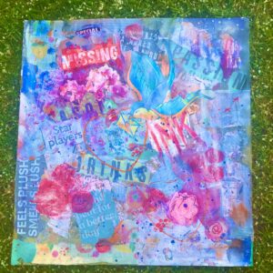 LOVE LETTER MIXED MEDIA PAINTING